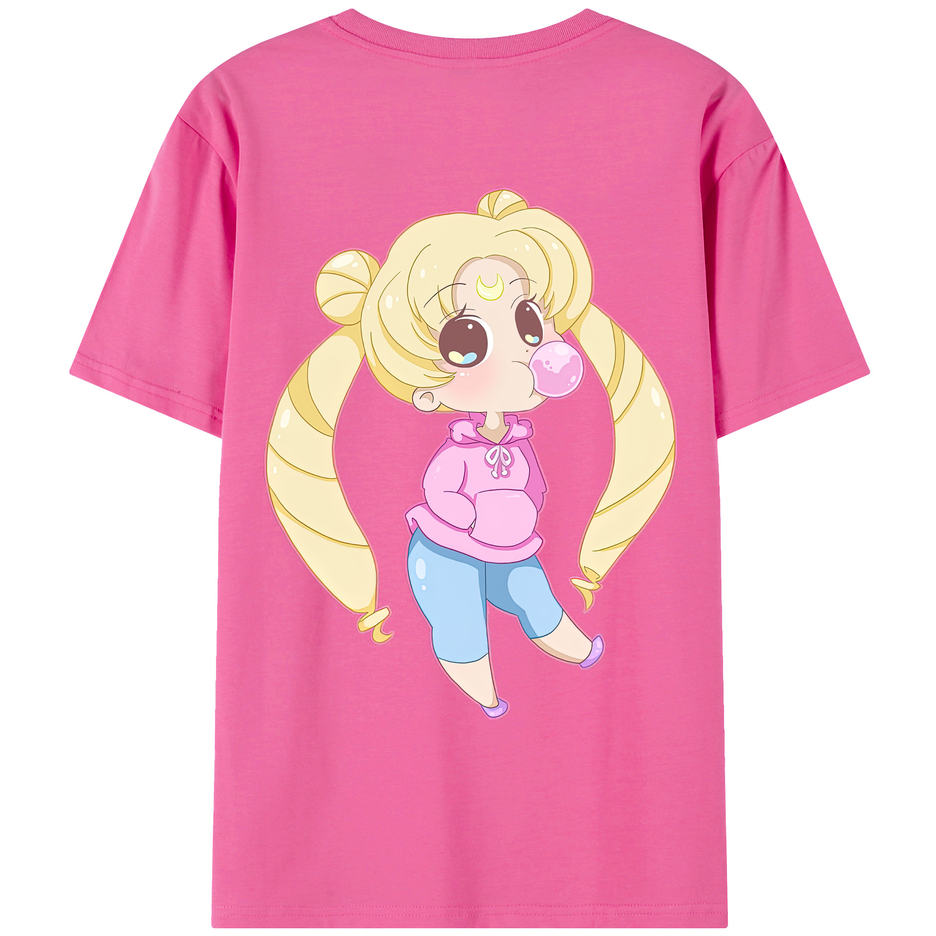 （画像用） 美少女戦士セーラームーン 愛野 美奈子 あいの みなこ Sailor Moon Aino Minako レディース半袖Tシャツ(バックプリント)
